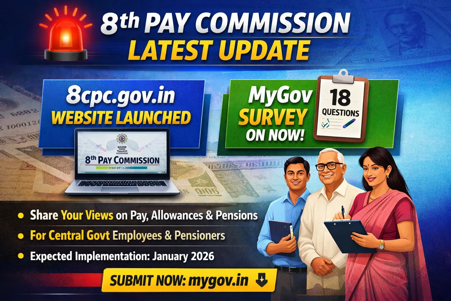 Latest update on the 8th Pay Commission: Central government employees should make sure to know this